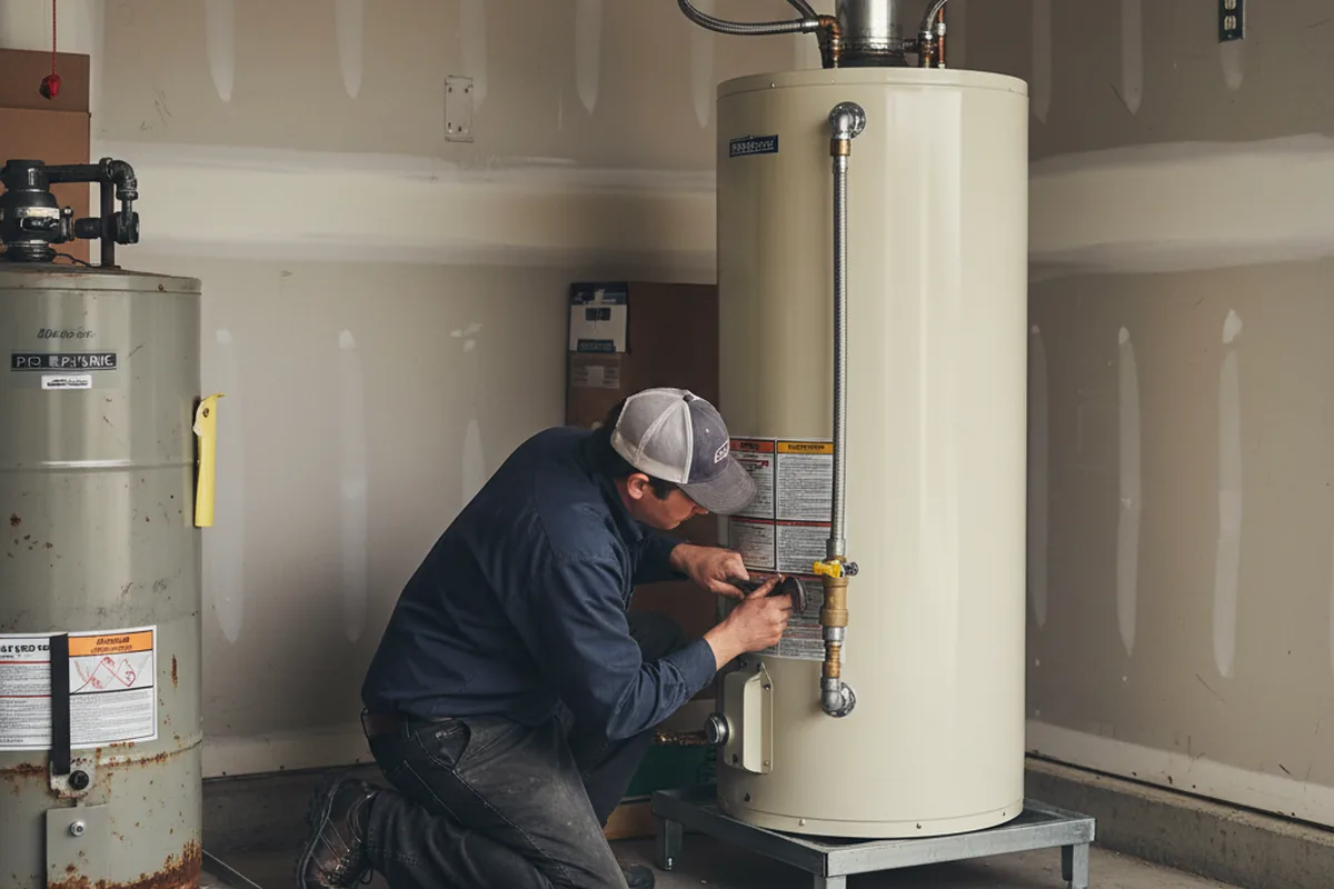 Water heater and shutoff valve replacement in Mc Intyre